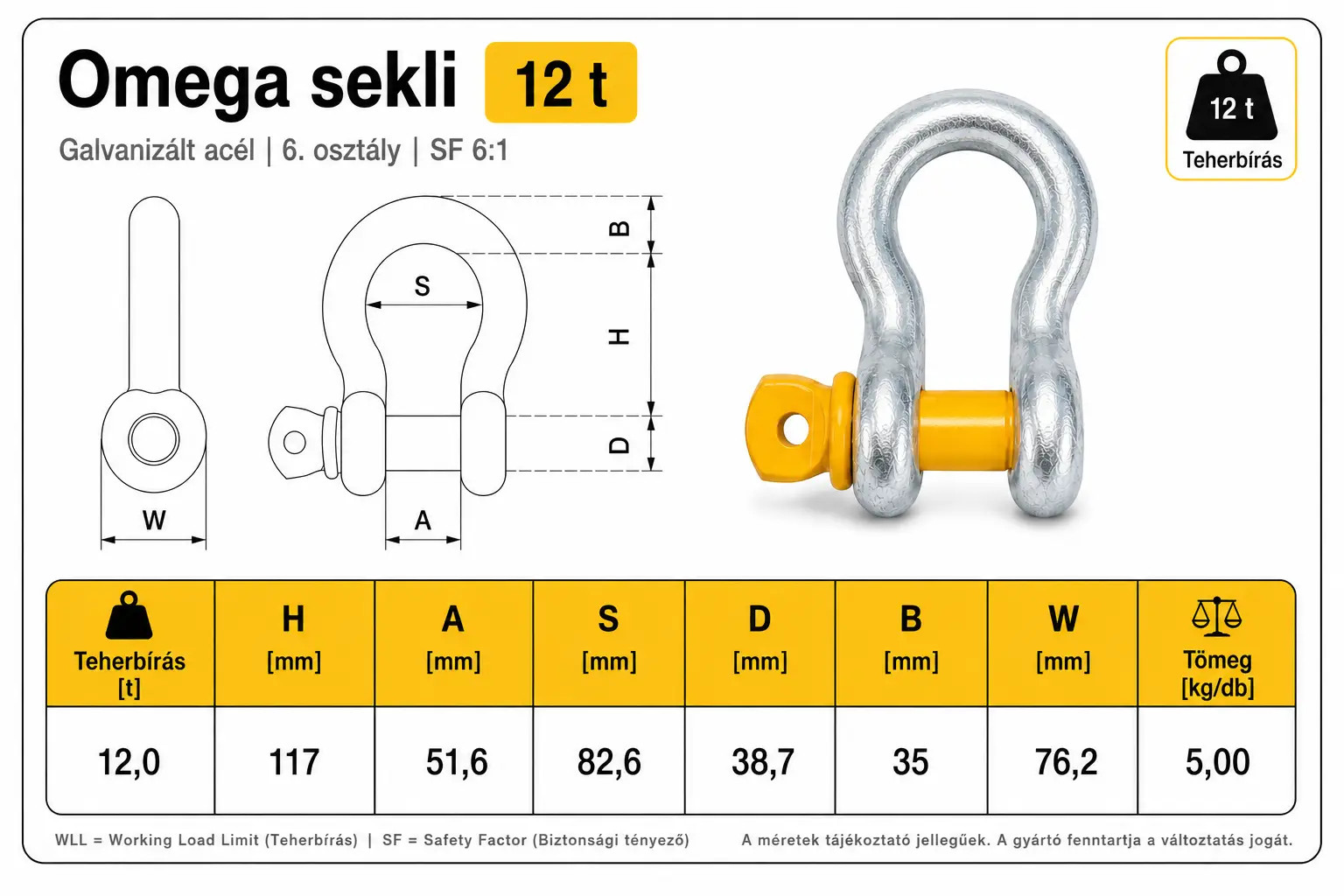 omega sekli 12t méretei